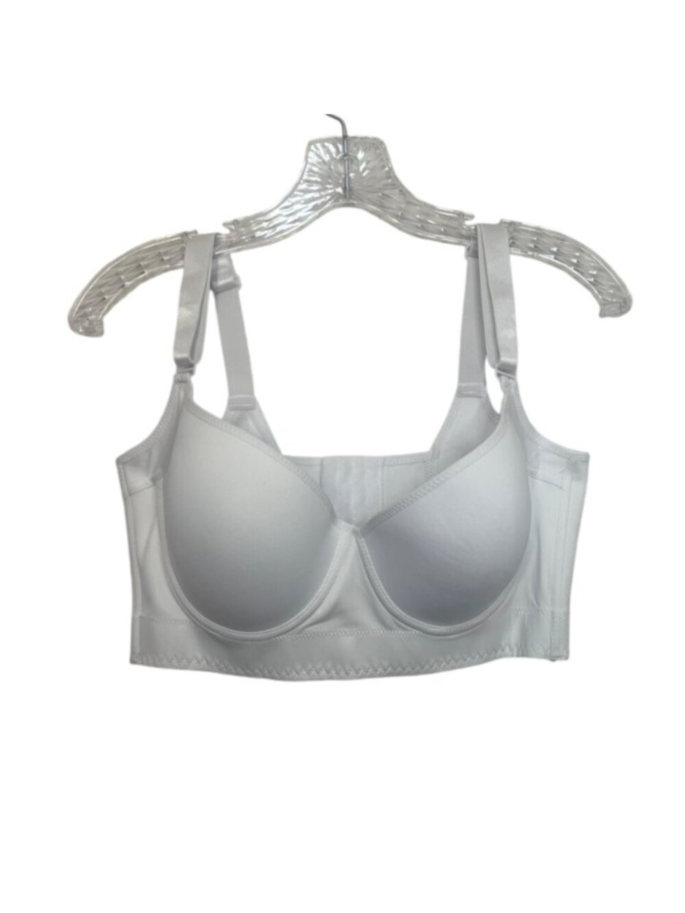 Wireless Full‎ Coverage Bra 38E Soft White Seamless Comfort Hook Closure